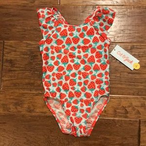 Cat & Jack Toddler Girl Strawberry Red Swimsuit